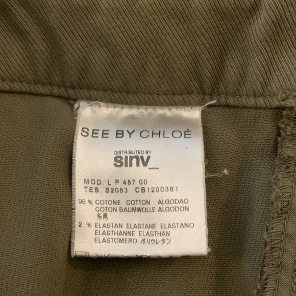 See By Chloe | Olive khaki trousers | Size 10 US/ 46 international - Picture 5 of 6